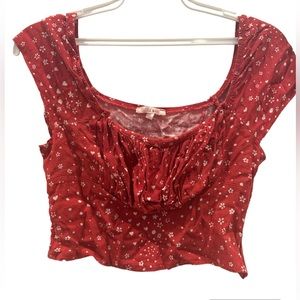 Lottie Moss PacSun Red Dotted Top